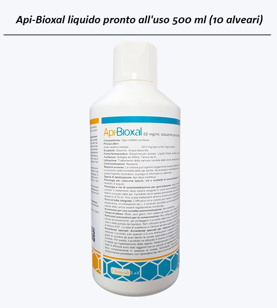 Api-Bioxal liquido pronto all'uso 500 ml (10 alveari)